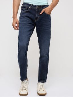 Spykar - Men Navy Blue Solid Slim Fit Jeans