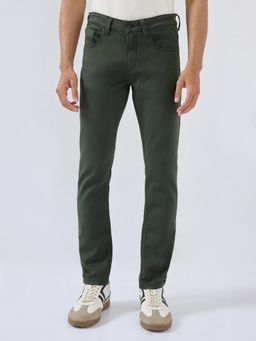 Spykar - Men Green Solid Slim Fit Jeans