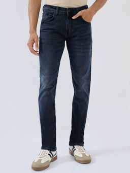 Spykar - Men Dark Navy Blue Solid Slim Fit Jeans
