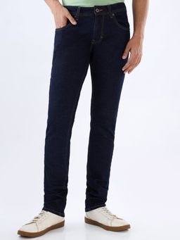 Spykar - Men Navy Blue Solid Slim Fit Jeans