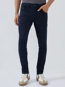 Spykar - Men Navy Blue Solid Skinny Jeans