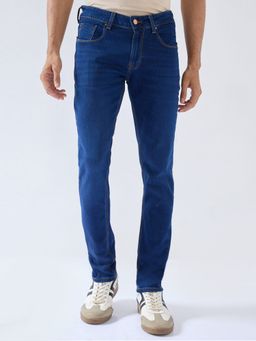 Spykar - Men Dark Blue Solid Skinny Jeans