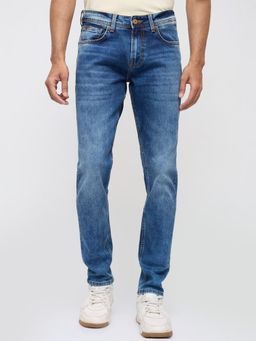 Spykar - Men Blue Solid Super Slim Fit Jeans