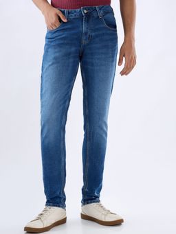 Spykar - Men Blue Solid Super Slim Fit Jeans