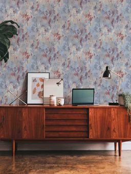 Excel - Wallpaper Venetian Loose Plaster In Blue Drops