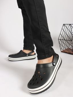 Carlton London - Women Black Round Toe Clogs