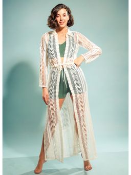 Trove Label - White Longline Over-Fit Cover-Up