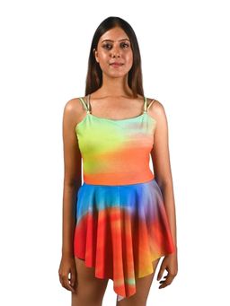 Trove Label - Multi-Color Sleeveless Swim Bodysuit