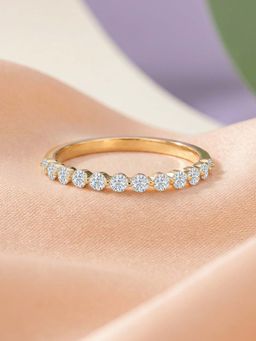 Ornate Jewels - 10K Yellow Gold 0.48 Carat Lab Grown Diamond Band Wedding Ring for Women & Girls