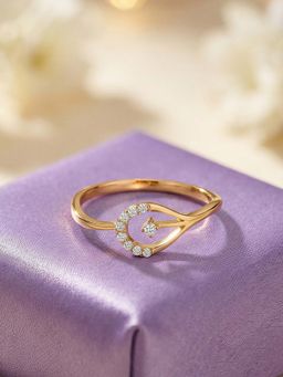 Ornate Jewels - 9K Yellow Gold 0.07 Carat Lab Grown Diamond Radiant Loop Ring