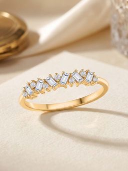 Ornate Jewels - 10K Yellow Gold 0.31 Carat Lab Grown Diamond Dazzling Sparkle Ring