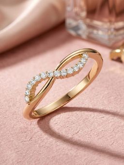 Ornate Jewels - 9K Yellow Gold 0.11 Carat Lab Grown Diamond Infinite Sparkle Ring