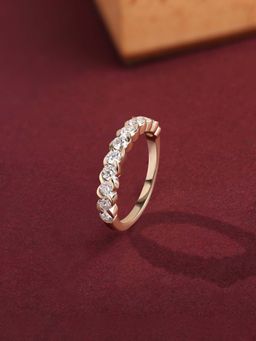 Ornate Jewels - 9K Yellow Gold 1 Carat Lab Grown Diamond Band Wedding Ring for Women & Girls