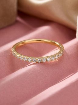 Ornate Jewels - 9K Yellow Gold 0.32 Carat Lab Grown Diamond Band Wedding Ring for Women & Girls