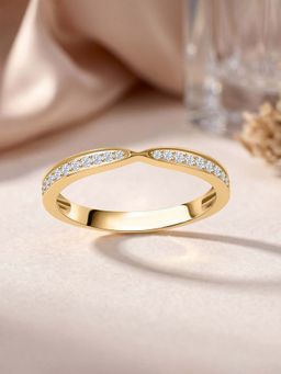 Ornate Jewels - 9K Yellow Gold 0.32 Carat Lab Grown Diamond Band Wedding Ring for Women & Girls