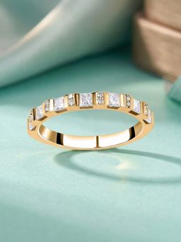Ornate Jewels - 9K Yellow Gold 0.60 Carat Lab Grown Diamond Band Wedding Ring for Women & Girls