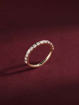 Ornate Jewels - 9K Yellow Gold 0.75 Carat Princess Lab Grown Diamond Band Ring