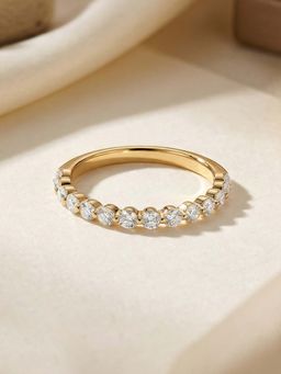Ornate Jewels - 9K Yellow Gold 0.50 Carat Lab Grown Diamond Band Wedding Ring for Women & Girls