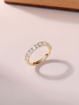 Ornate Jewels - 9K Yellow Gold 0.65 Carat Oval Lab Grown Diamond Band Wedding Ring