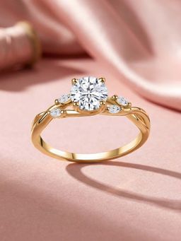 Ornate Jewels - 9K Yellow Gold 1.10 Carat Lab Grown Diamond Celestial Sparkle Ring