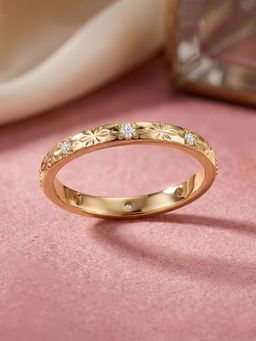 Ornate Jewels - 9K Yellow Gold 0.15 Carat Lab Grown Diamond Band Wedding Ring for Women & Girls