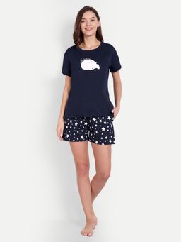 Bedtime Story - Navy Blue Let Me Sleep T-Shirt Shorts