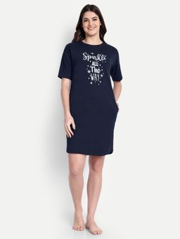 Bedtime Story - Navy Blue Sparkle All The Way Night Dress