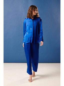 Prakriti Jaipur - Women Blue Embellished Co-Ord (Set of 2)