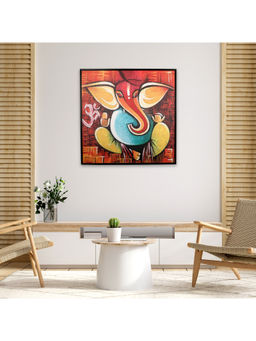 HomeTown - Devotion Synthetic Painting In Red