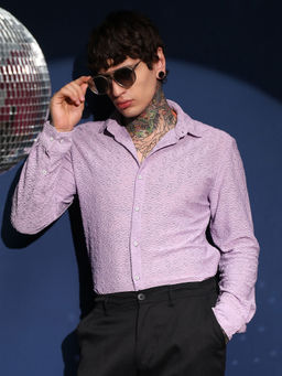 Campus Sutra - Men's Lavender Dunes-Tactile Shirt