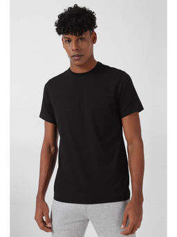 Reebok - Black Solid Regular Fit T-Shirt