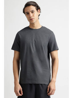 Reebok - Grey Solid Regular Fit T-Shirt