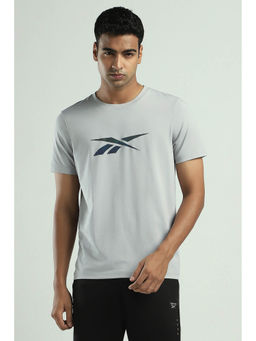 Reebok - Grey Printed Regular Fit T-Shirt