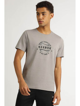 Reebok - Grey Printed Regular Fit T-Shirt