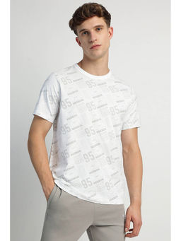Reebok - White Printed Regular Fit T-Shirt