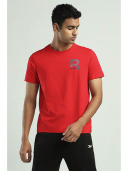 Reebok - Red Printed Regular Fit T-Shirt