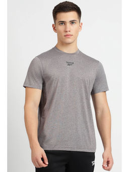 Reebok - Grey Solid Regular Fit T-Shirt