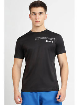 Reebok - Black Printed Regular Fit T-Shirt