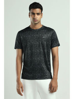 Reebok - Black Printed Regular Fit T-Shirt