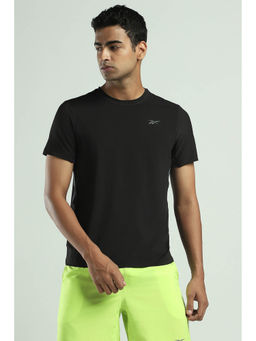 Reebok - Black Solid Regular Fit T-Shirt
