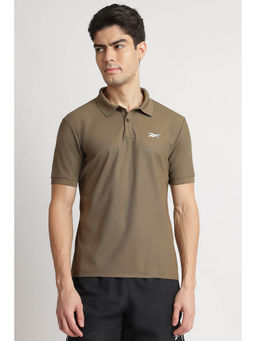 Reebok - Brown Solid Regular Fit Polo T-Shirt