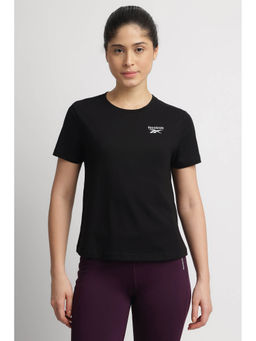 Reebok - Black Solid Regular Fit T-Shirt