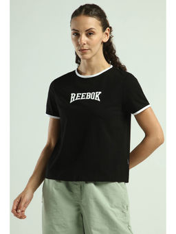 Reebok - Black Solid Regular Fit T-Shirt