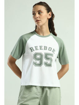 Reebok - White Printed Regular Fit T-Shirt