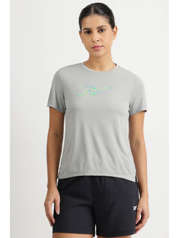 Reebok - Grey Printed Regular Fit T-Shirt