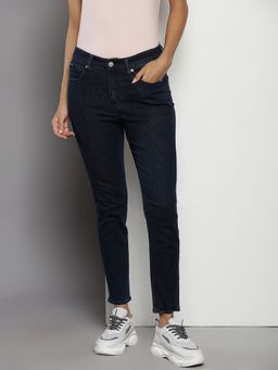 Calvin Klein - Cotton Slim Fit Mid Rise Navy Blue Jeans