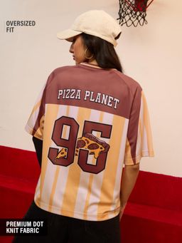 The Souled Store - Official Disney: Pizza Planet Womens Oversized Jersey