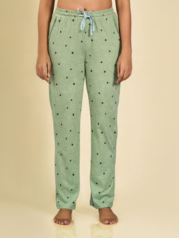 MAYSIXTY - Women Cotton Green Printed Pyjama