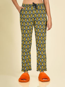 MAYSIXTY - Women Rayon Black Printed Pyjama