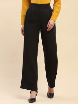 CAMLA - Barcelona High Rise Black Straight Leg Fit Trousers